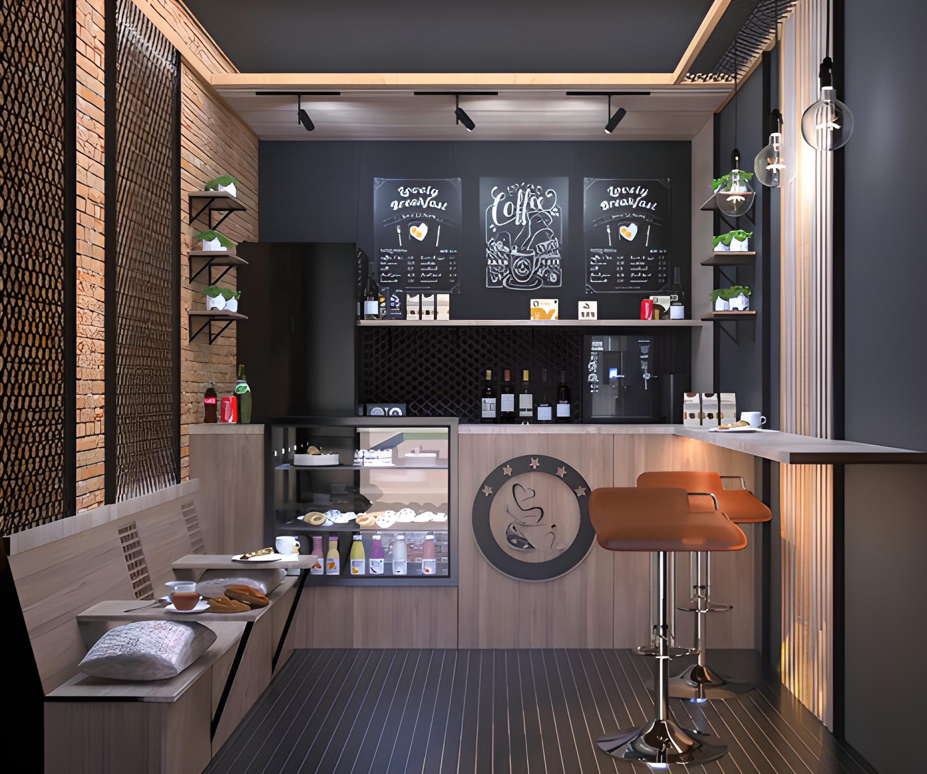 imagem da frente da cafeteria